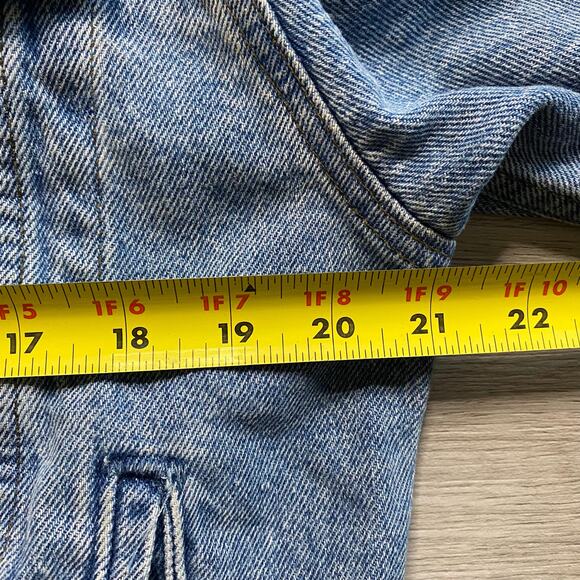 Vintage Y2K Harley Davidson Womens Denim Motorcycle Biker Big Logo Jacket Small - Picture 6 of 7